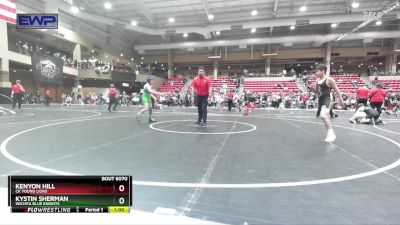 100 lbs Cons. Round 3 - Kenyon Hill, CK Young Lions vs Kystin Sherman, Wichita Blue Knights