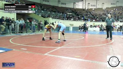 101 lbs Round Of 32 - Olivia Rubio, Enid Junior High vs Kye Barnes, Vian