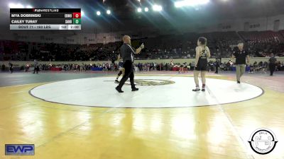 160 lbs Quarterfinal - Mya Dobrinski, Edmond North vs Cailey Turay, Sand Springs Jr High