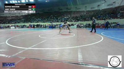 120 lbs Round Of 16 - Sophia Weickum, Deer Creek Wrestling vs Abby Tabor, Sand Springs Jr High