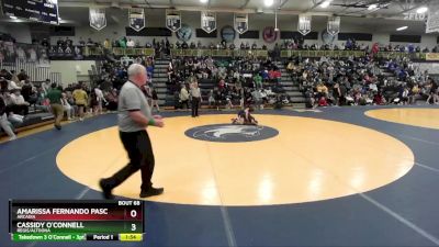 100 lbs Semifinal - Amarissa Fernando Pascual, Arcadia vs Cassidy O`Connell, Regis/Altoona