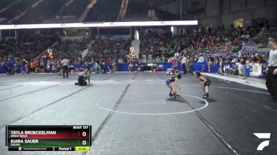 40 lbs Cons. Semi - Tayla Broeckelman, Great Bend vs Kiara Sauer, Salina