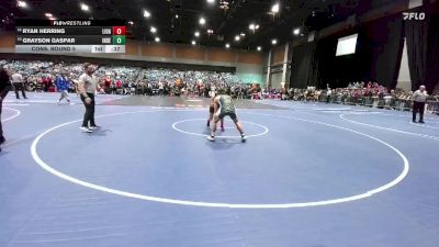 157 lbs Cons. Round 5 - Ryan Herring, Live Oak vs Grayson Gaspar, Inderkum