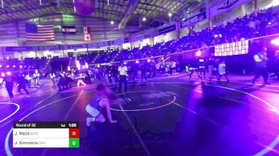 132 lbs Round Of 32 - Joey Meza, Basement Brawlers vs Jayden Simmons, Capital WC