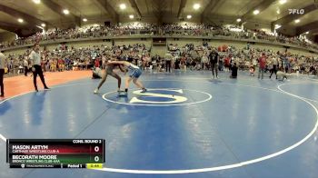 100 lbs Cons. Round 2 - Mason Artym, Carthage Wrestling Club-A  vs Becorath Moore, Bronco Wrestling Club-AAA