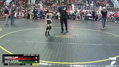 60 lbs 7th Place Match - Nour Almohri, Detroit Grappling Academy vs Harper Clark, Algonac Mat Rats