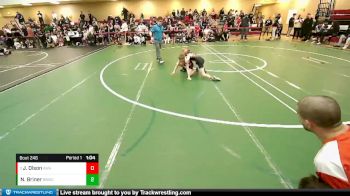 70 lbs Quarterfinal - Jett Olson, Ascend Wrestling Academy vs Noxx Briner, Blaine Barracudas Wrestling Club