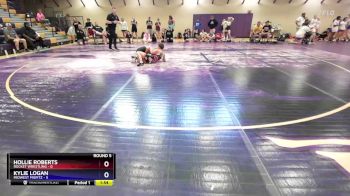 100 lbs Round 5 (10 Team) - Hollie Roberts, Rocket Wrestling vs Kylie Logan, Midwest Misfitz