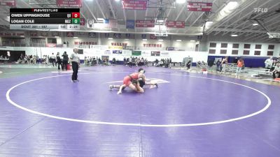 197 lbs Semifinal - Logan Cole, Missouri vs Owen Uppinghouse, Quincy
