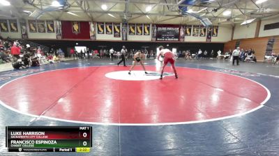 184 lbs Cons. Round 3 - Francisco Espinoza, Chabot College vs Luke Harrison, Sacramento City College