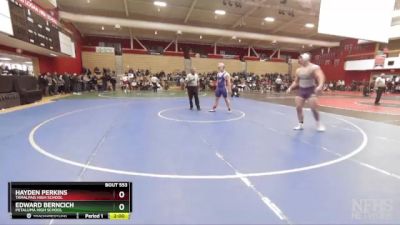 287 lbs Champ. Round 3 - Edward Berncich, Petaluma High School vs Hayden Perkins, Tamalpais High School