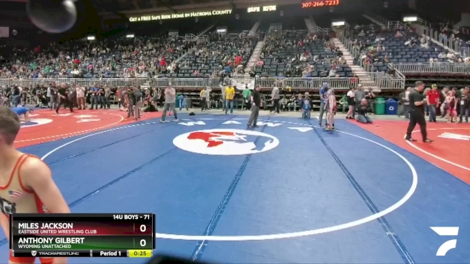 71 lbs Semifinal - Anthony Gilbert, Wyoming Unattached vs Miles Jackson ...