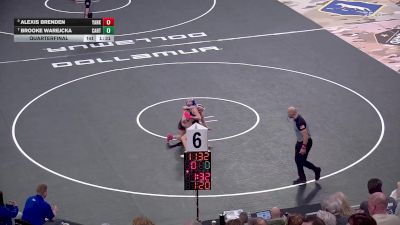 120 lbs Quarterfinal - Brooke Warejcka, Canton vs Alexis Brenden, Yankton