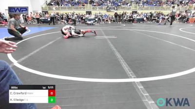 88 lbs Round Of 16 - Cayden Crawford, Pawhuska Elks Takedown vs Kale Elledge, F-5 Grappling