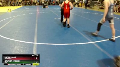 130 lbs Champ. Round 1 - Sawyer Hansen, EVW vs Micah Haas, Centennial