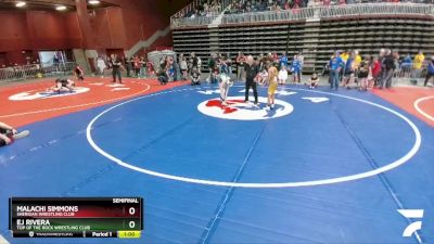 87 lbs Semifinal - Malachi Simmons, Sheridan Wrestling Club vs Ej Rivera, Top Of The Rock Wrestling Club