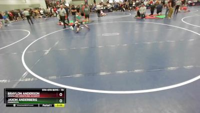 78 lbs Cons. Round 2 - Braylon Anderson, Siouxland Wrestling Academy vs Jaxon Anderberg, Minnesota