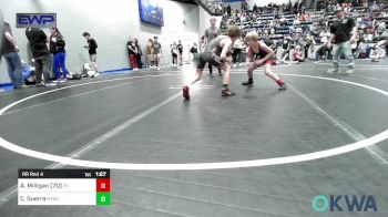 70/73 lbs Rr Rnd 4 - August Milligan (70), Pauls Valley Panther Pinners vs Casin Guerra, Newcastle Youth Wrestling