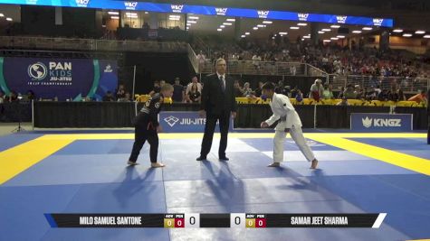 Samar Jeet Sharma vs Milo Samuel Santone 2025 Pan Kids Jiu-Jitsu IBJJF Championship