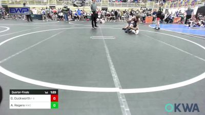 96 lbs Quarterfinal - Gabriel Duckworth, F-5 Grappling vs Andreaus Rogers, Wichita Wrestling Club