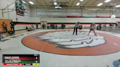 94-103 lbs 1st Place Match - Taylor Freeman, Lander Middle School vs Hailee Cooper, Riverton Middle School