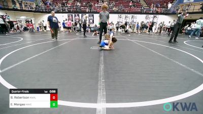 43-46 lbs Quarterfinal - Brantley Robertson, Marlow Outlaws vs Elias Morgas, Maverick Elite Wrestling