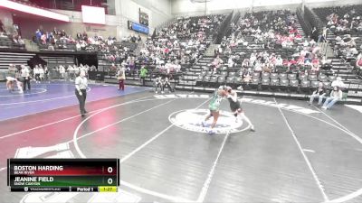 4A 140 lbs Champ. Round 1 - Boston Harding, Bear River vs Jeanine Field, Snow Canyon