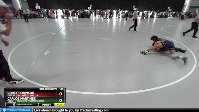 165 lbs Champ. Round 2 - Carlos Martinez, Tough N Technical Wrestling Club (TNTWC) vs Corey Robinson, East St. Louis Wrestling Club