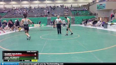 132 lbs Quarters & 1st Wb (16 Team) - Gilbert Balbuena, Brookwood vs Cody McAnulty, Kennesaw Mountain