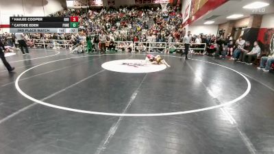 100 lbs 3rd Place Match - Hailee Cooper, Riverton vs Caydee Eden, Powell