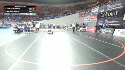 5A Boys 190 lbs Cons. Round 1 - Maddox White, Canby Boys vs Adrian Thomas, Canby Boys