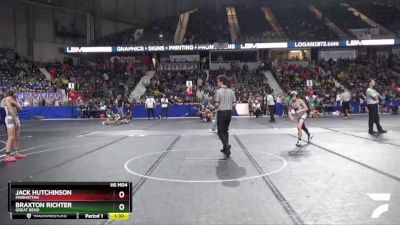 92 lbs Quarterfinal - Braxton Richter, Great Bend vs Jack Hutchinson, Manhattan