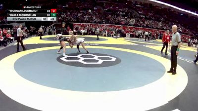 G-120 lbs 3rd Place Match - Morgan Leonhardt, G-Gibsonburg vs Kayla Moroschan, G-Chippewa