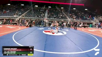 117 lbs Quarterfinal - Chance Mackey, Top Of The Rock Wrestling Club vs Calvin Crosby, Cody Wrestling Club