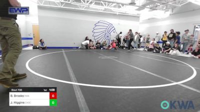 76 lbs Rr Rnd 1 - Brewer Brooks, Shelton Wrestling Academy vs Jaxon Higgins, Choctaw Ironman Youth Wrestling