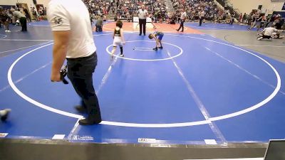 52 lbs Quarterfinal - Ellie Freeman, Mountain View Stingers vs Bear Garrett, Team Conquer Wrestling