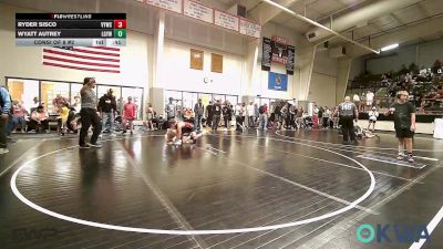 130 lbs Consi Of 8 #2 - Ryder Sisco, Verdigris Youth Wrestling vs Wyatt Autrey, Locust Grove Youth Wrestling