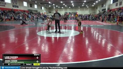 85 lbs Champ. Round 1 - Owen Wiger, Pursuit Wrestling Minnesota vs Lane Madsen, Kingsbury County