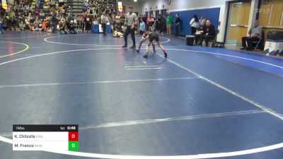 74 lbs Consy 3 - Kai Chilcote, Eagle WC vs Marco Franco, Berks Catholic