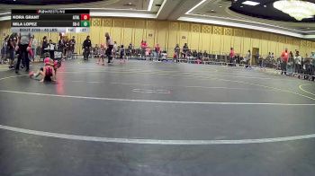 40 lbs Round Of 16 - Kora Grant, Athlos Wrestling vs Mila Lopez, So-Cal Hammers