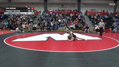 125 lbs Cons. Round 2 - Presley McCabe, Center Point-Urbana vs Eva Kriegel, Iowa Valley, Marengo
