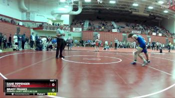 132 lbs Cons. Round 3 - Dane Pippenger, East Noble TUF vs Brady Franks, Jennings County Wrestling Club