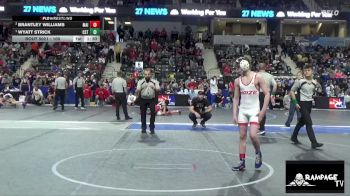 100 lbs 1st Place Match - Wyatt Strick, CSTC vs Brantley Williams, Maize