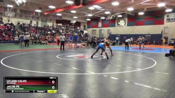 160 lbs Quarterfinal - Lyland Calvo, Mt.Carmel vs Jacob Pe, Rancho Bernardo