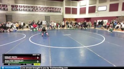 93-101 lbs Round 3 - Kinley Roth, Grantsville Wrestling Club vs Raelynn Crossley, Ridgeline Riverhawks