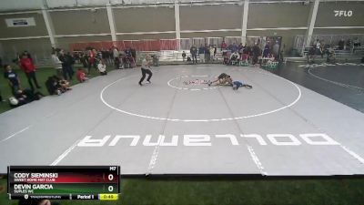 105 lbs Cons. Round 5 - Cody Sieminski, Sweet Home Mat Club vs Devin Garcia, Suples WC