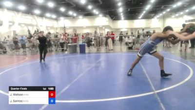 123 lbs Quarterfinal - Joshua Watson, King Wrestling vs Juan Santos, Nyssa Mat Club
