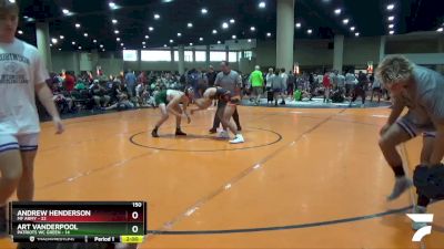 150 lbs Round 3 (6 Team) - Andrew Henderson, MF Army vs Art Vanderpool, Patriots WC Green