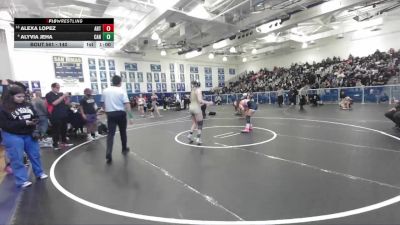 140 lbs Cons. Round 4 - Alyvia Jeha, Canyon (Anaheim) vs Alexa Lopez, Artesia