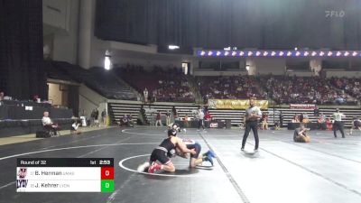 133 lbs Round Of 32 - Beckett Herman, Massachusetts vs Jacob Kehrer, Lyon